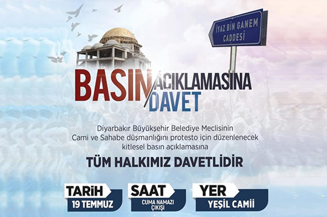 HDP'li belediyenin sahabe ve cami düşmanlığı tel'in edilecek 